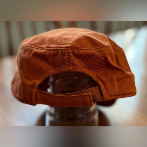 Super cute UT Longhorn rhinestone embroidered newsboy burnt orange cap. - Picture 4 of 7